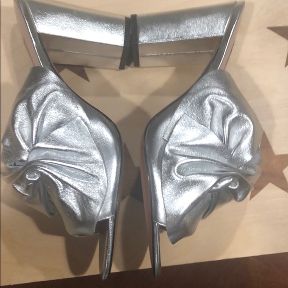 Avec Les Filles Marie Metallic Silver Bw Heels - Picture 7 of 8